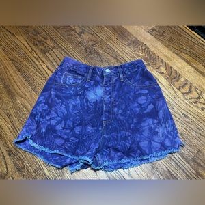 Purple tie dye Jean shorts size 2/4